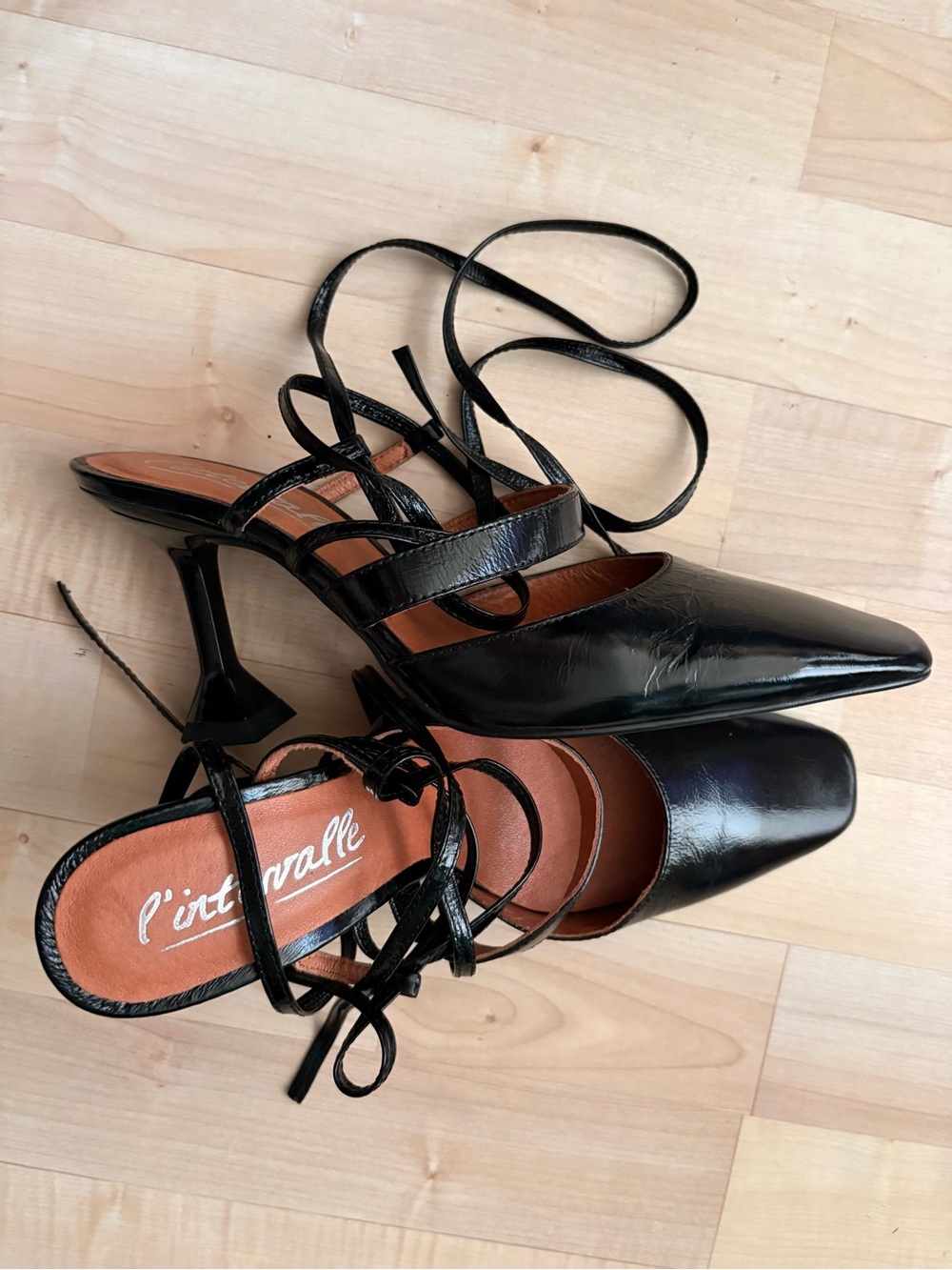 L’Intervalle Leather Ankle Wrap Pumps.
